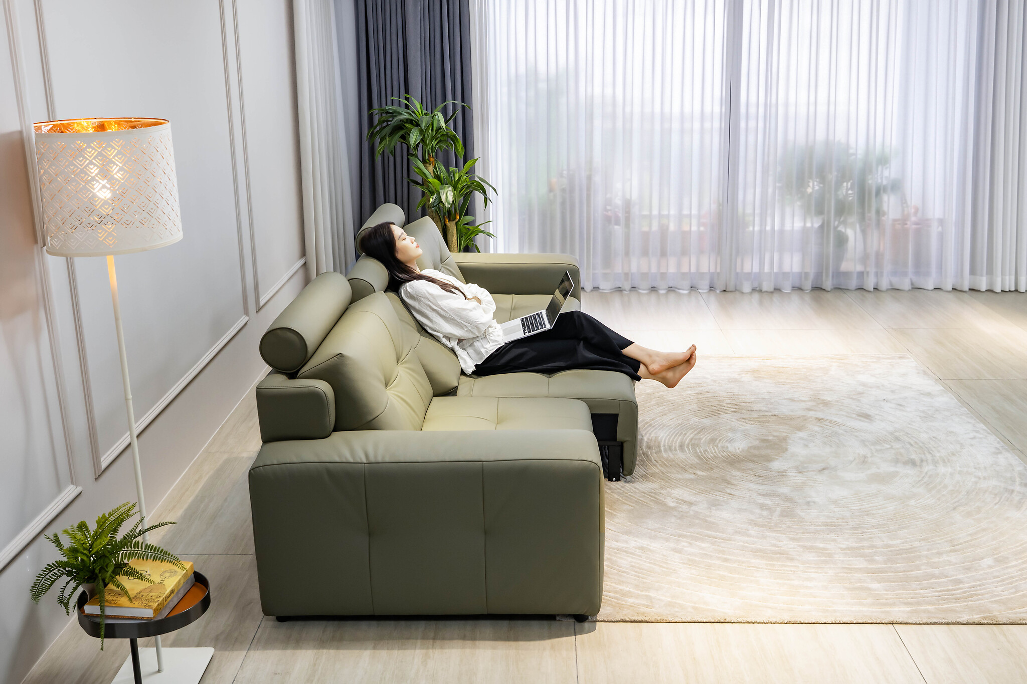 Sofa điện Metro Da thật