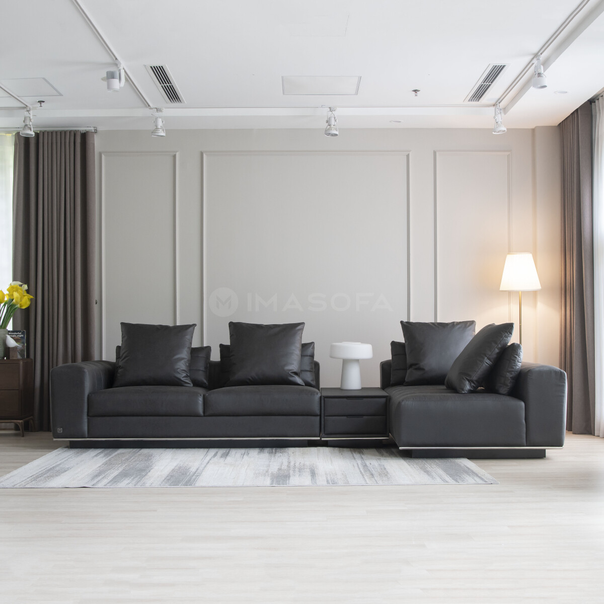 Sofa góc L Libero Da thật