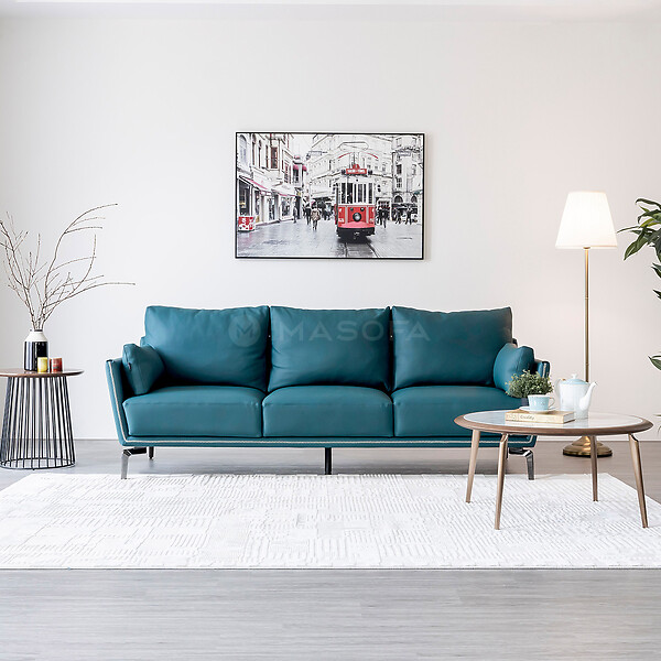 Sofa băng Napoli Da CN CP Xanh dương