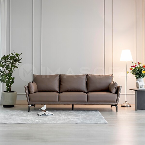 Sofa băng Napoli 2190x850 Da công nghiệp