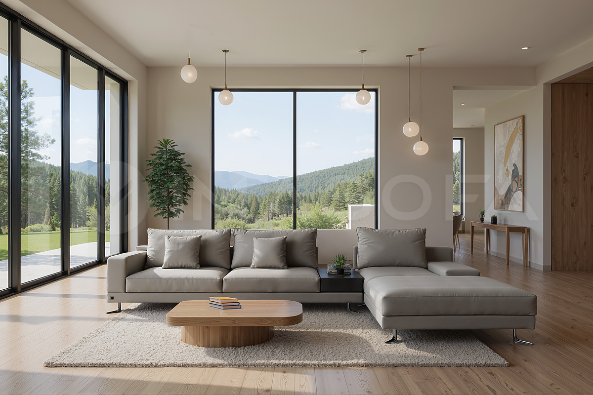 White - Sofa băng da nhân tạo